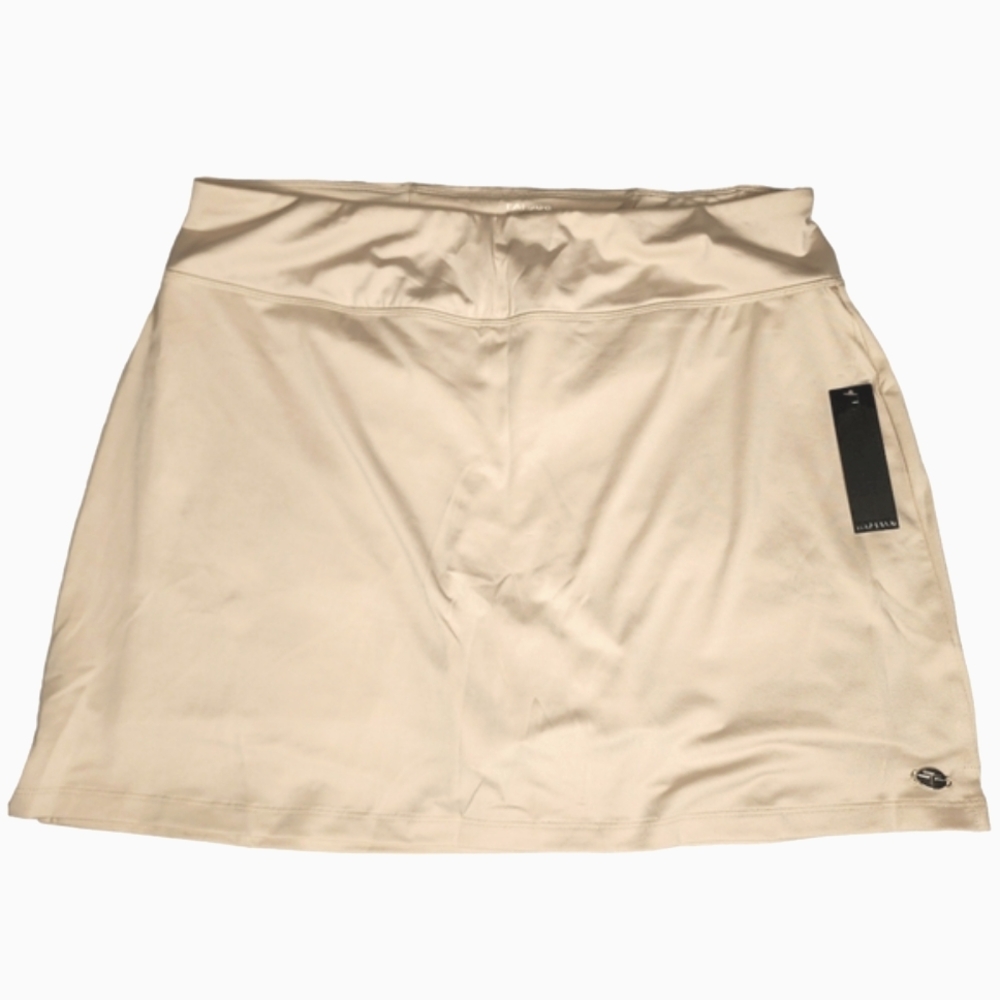 Tahari Sport Athletic Skort Sand Color Stretchy Activewear Short Women's XL NWT